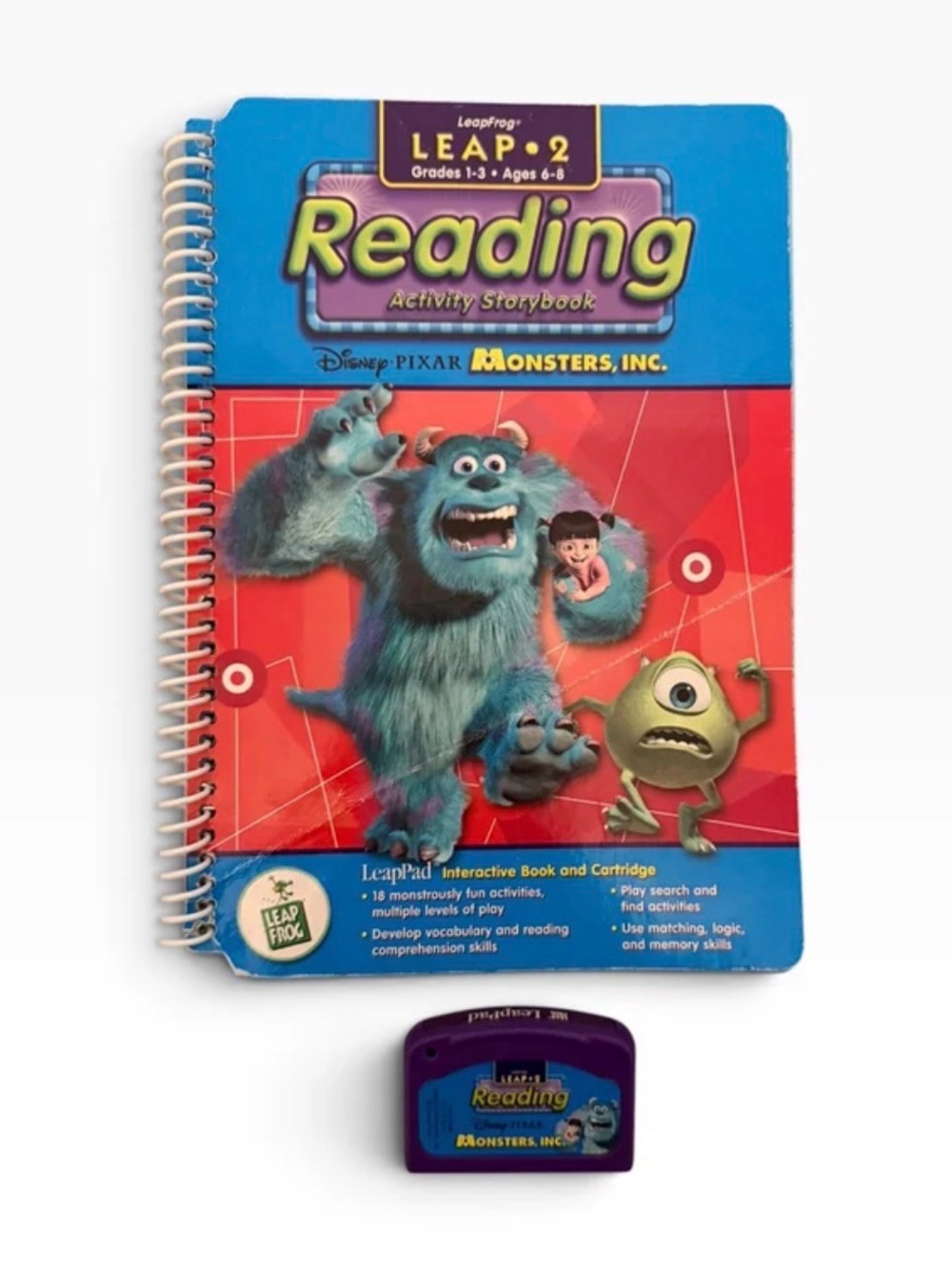 Disney Pixar's Monsters, Inc. Grades 1-3 LeapPad Book & Cartridge set